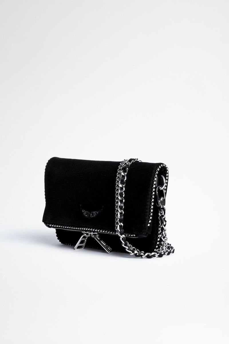 Rock Nano Suede Scale Studs Clutch