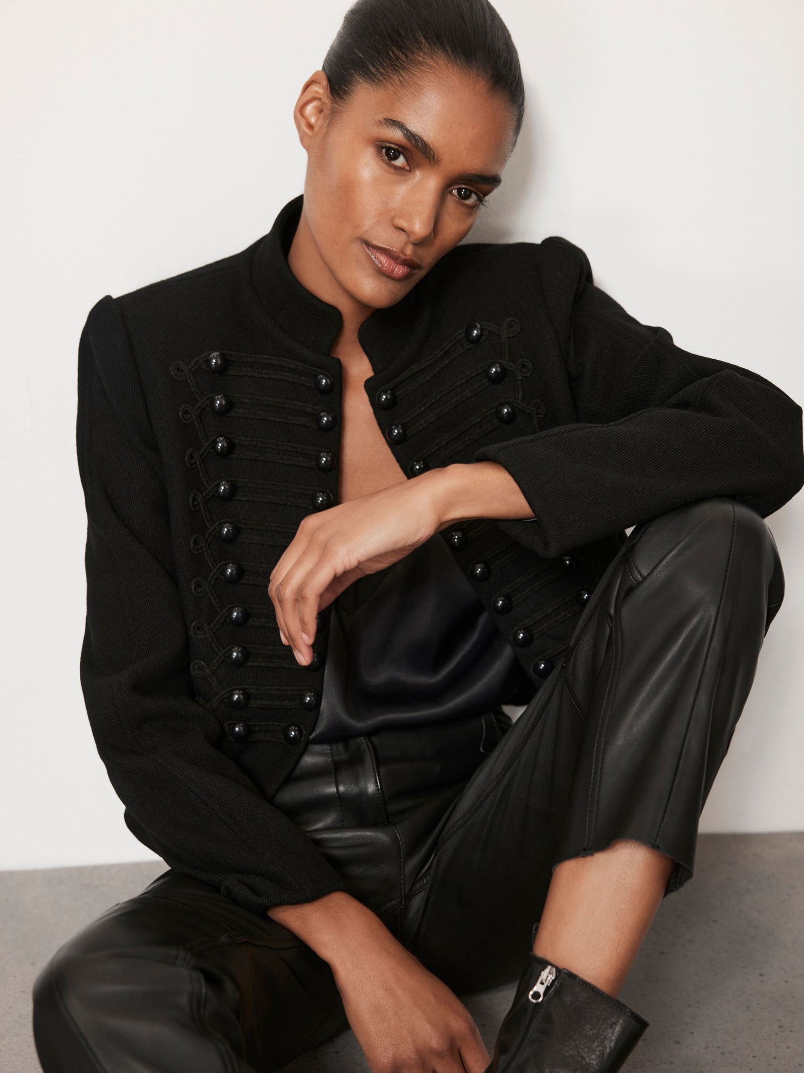 MINT VELVET Cropped Military Jacket | endource