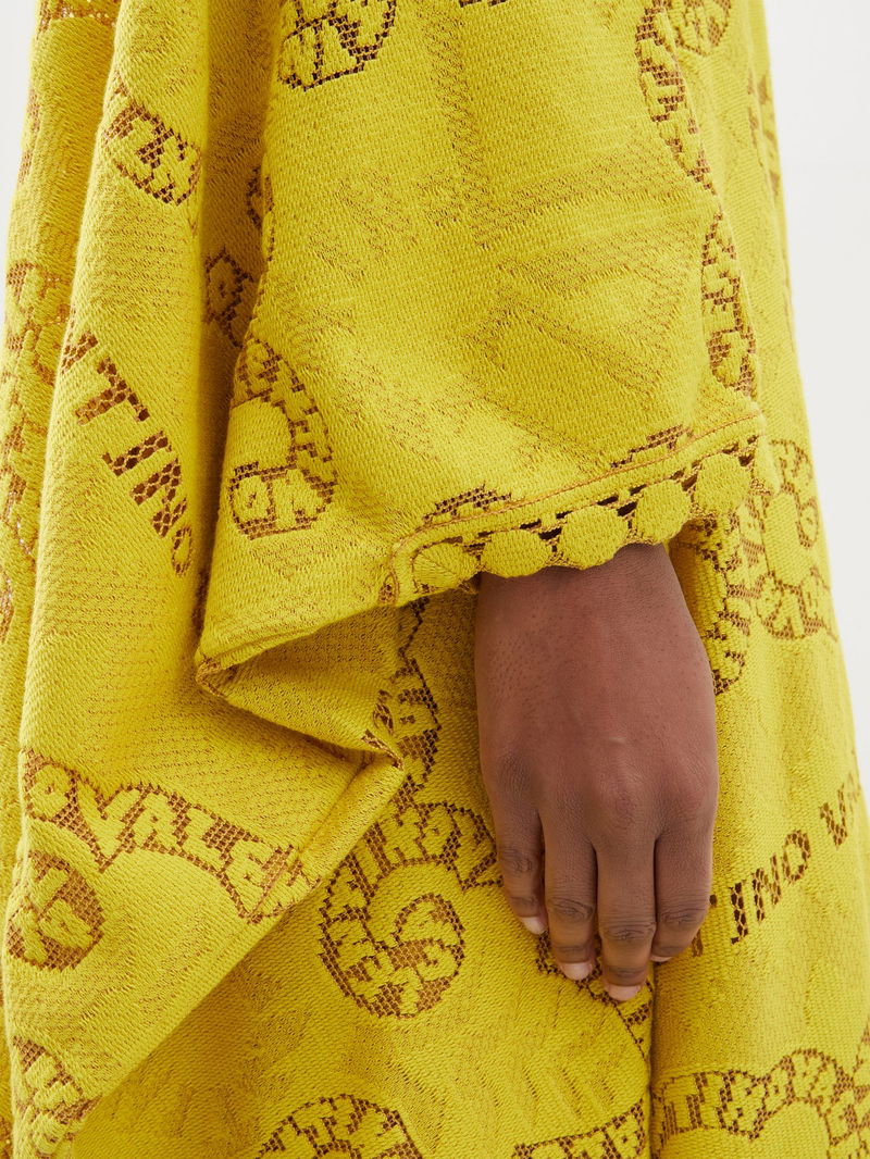 Valentino One-Shoulder Logo-Lace Dress | endource