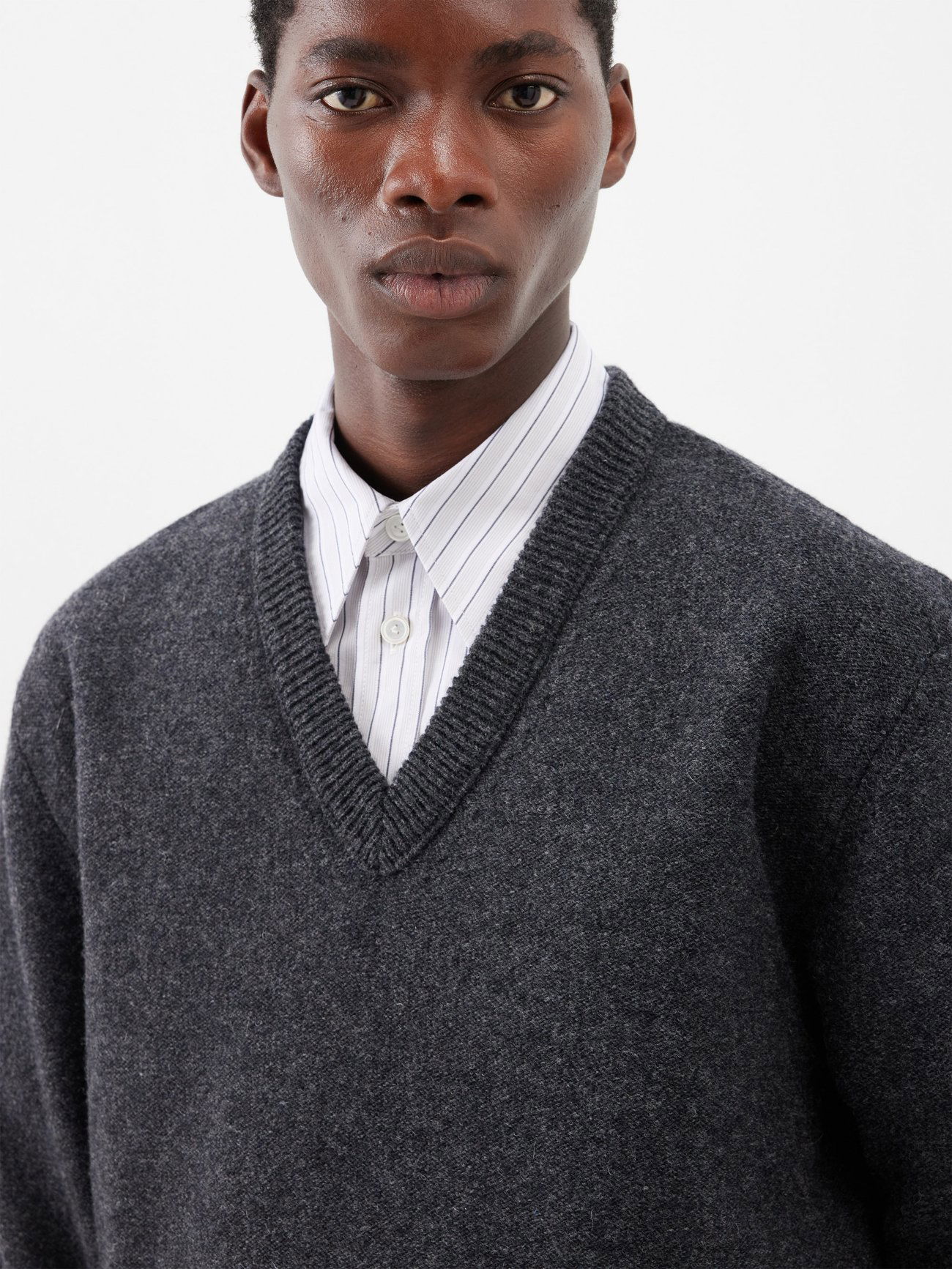 LEMAIRE V-Neck Wool Sweater | endource