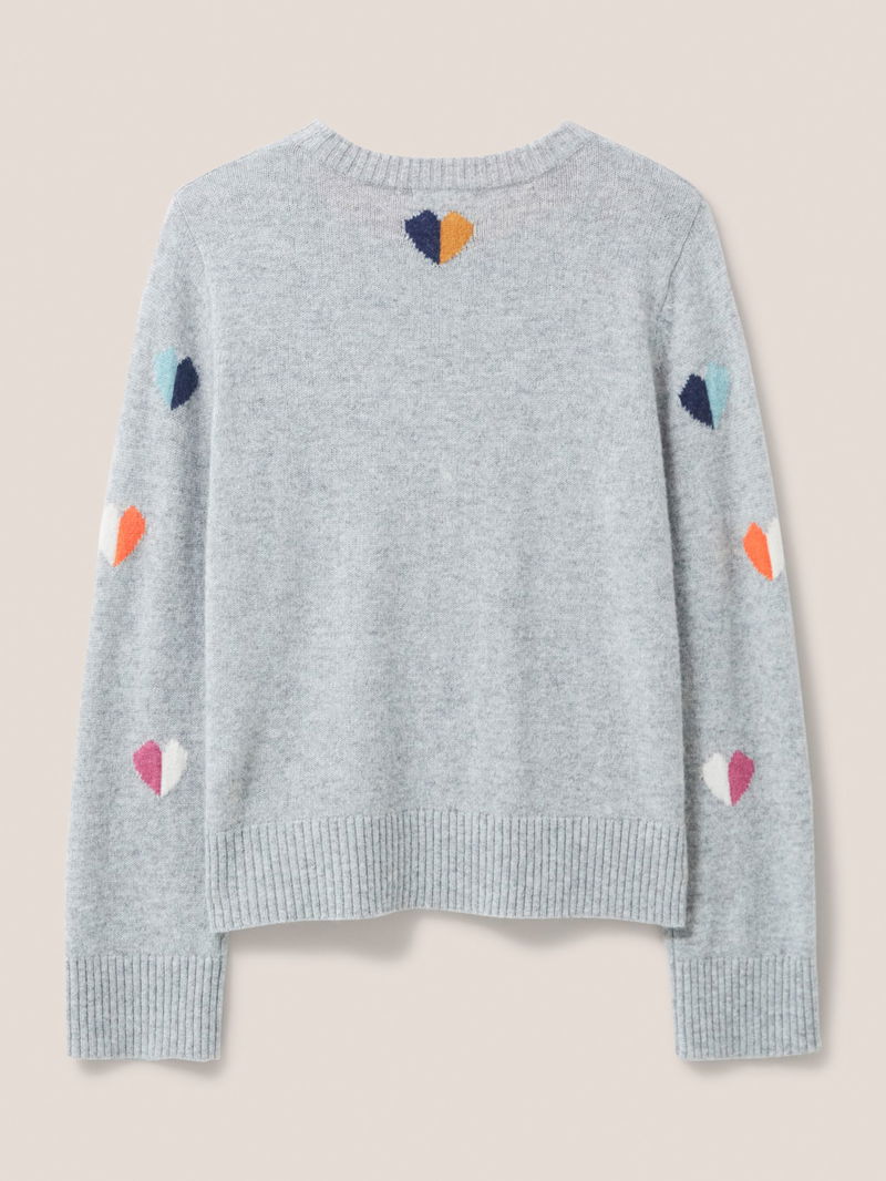 WHITE STUFF Heart Wool Blend Jumper endource