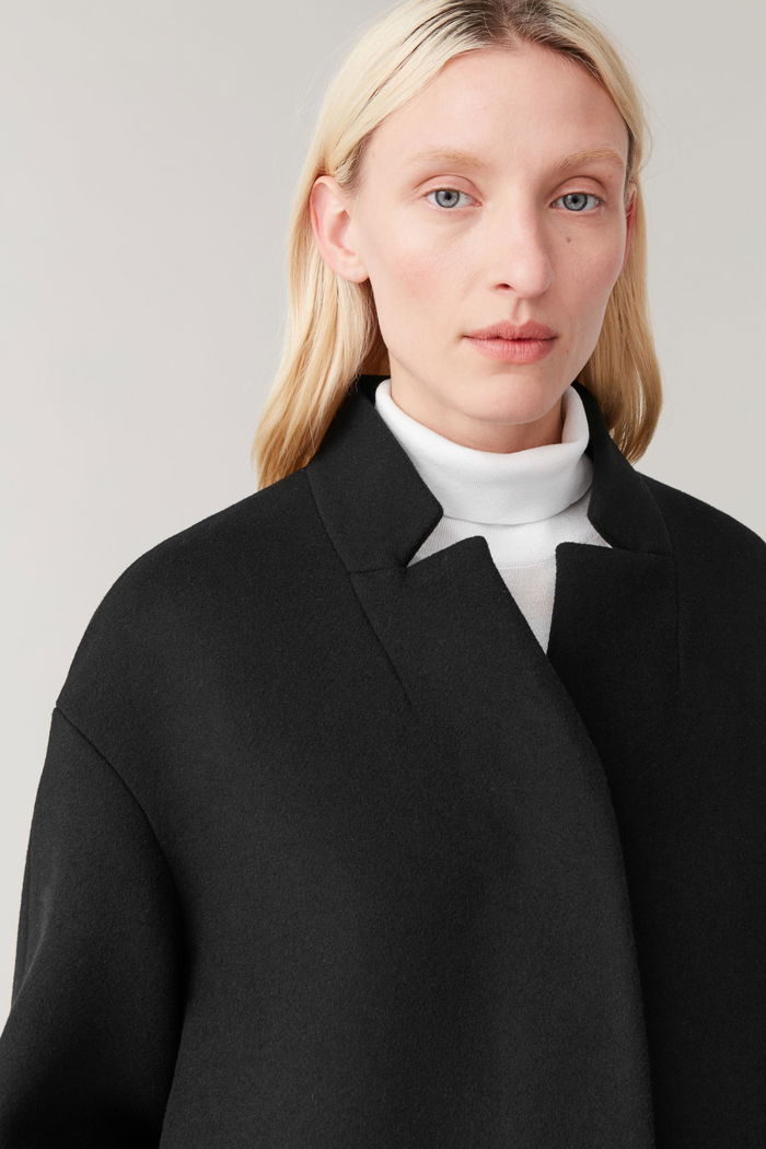 COS Stand Collar Wool Coat | Endource