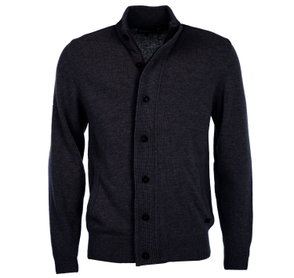 Dark grey Barbour cardigan with button closures