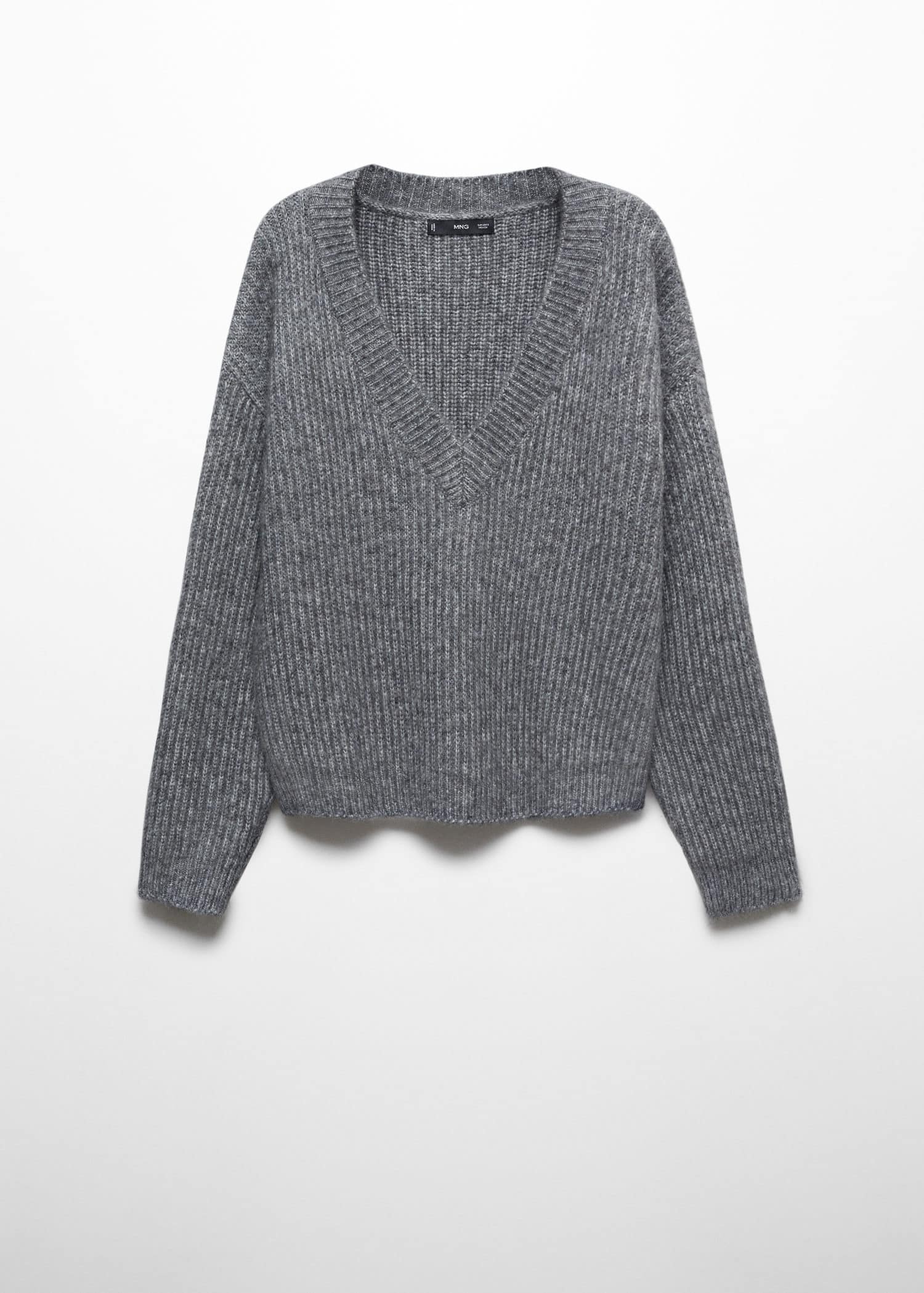 V-Neck Sweater in Heather Mocha