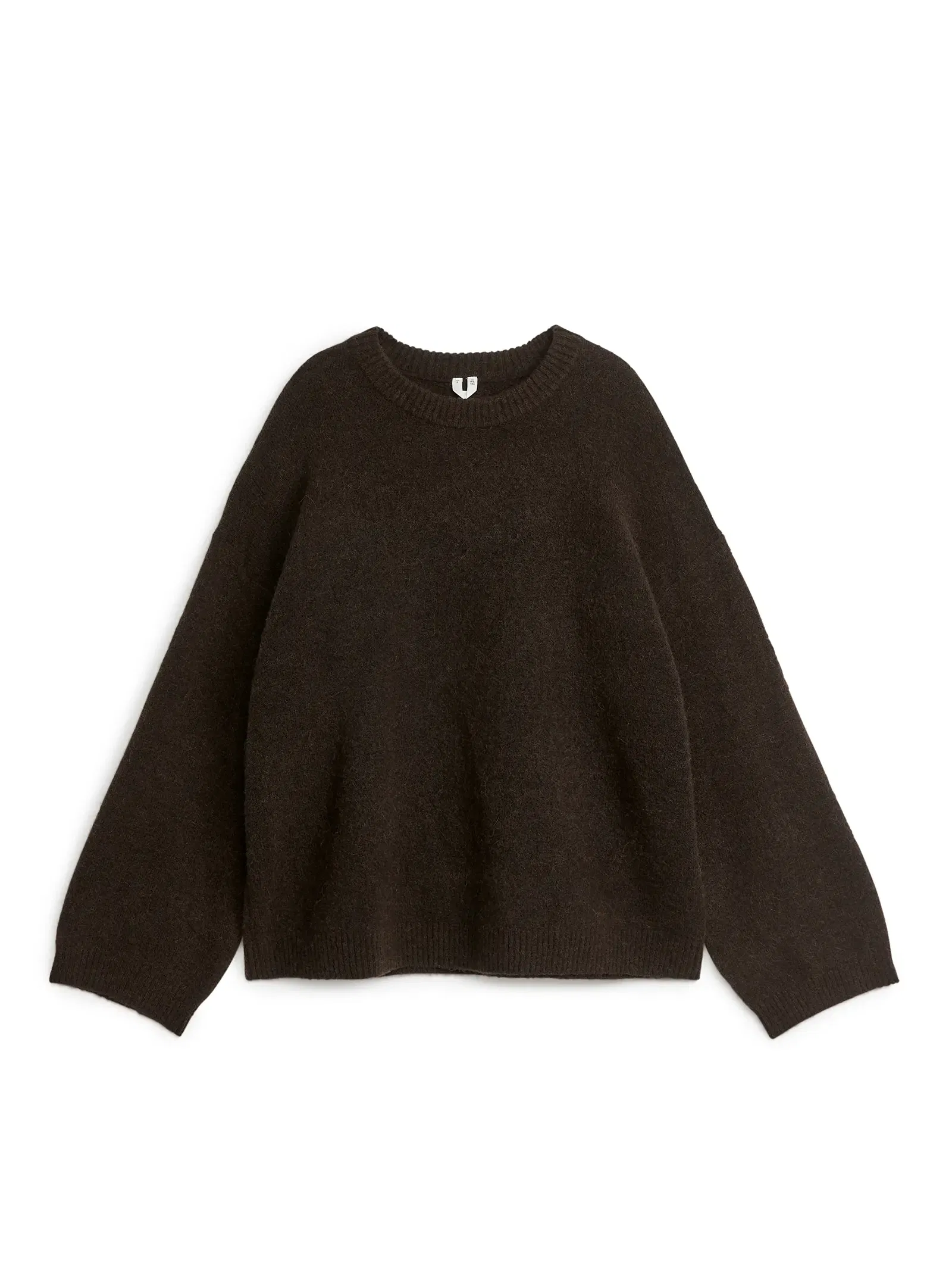 ARKET Alpaca Blend Jumper in Dark Brown | Endource