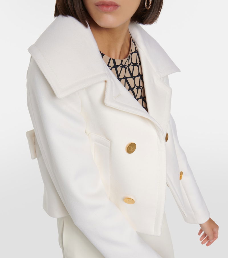 Valentino Cropped Wool And Cashmere Jacket endource