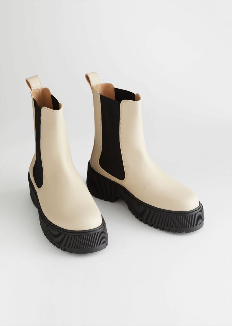 & OTHER STORIES Chunky Leather Chelsea Boots | Endource