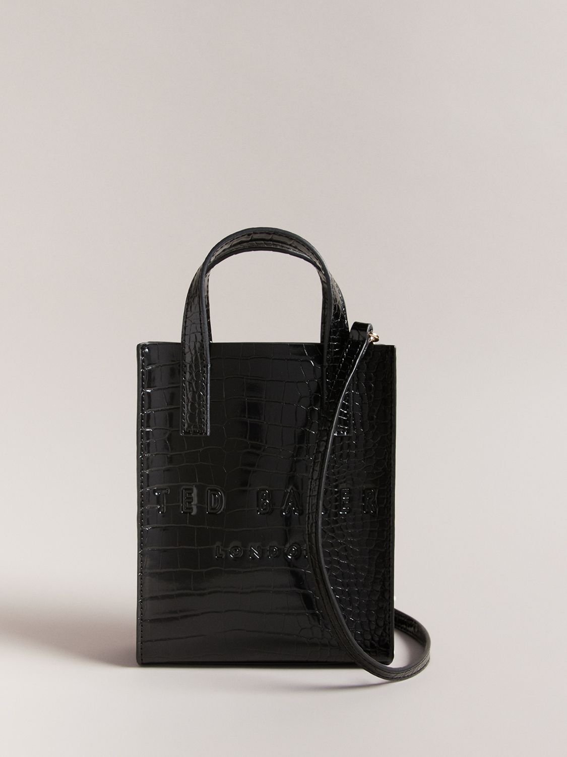 TED BAKER Gatocon Mini Croc Icon Shopper Bag endource
