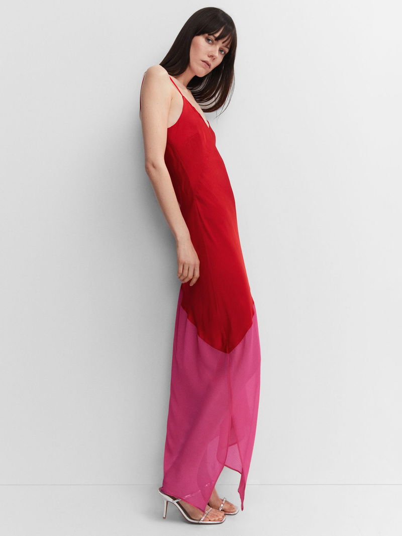 mango sheer dress MANGO Women's Sheer Fabric Dress