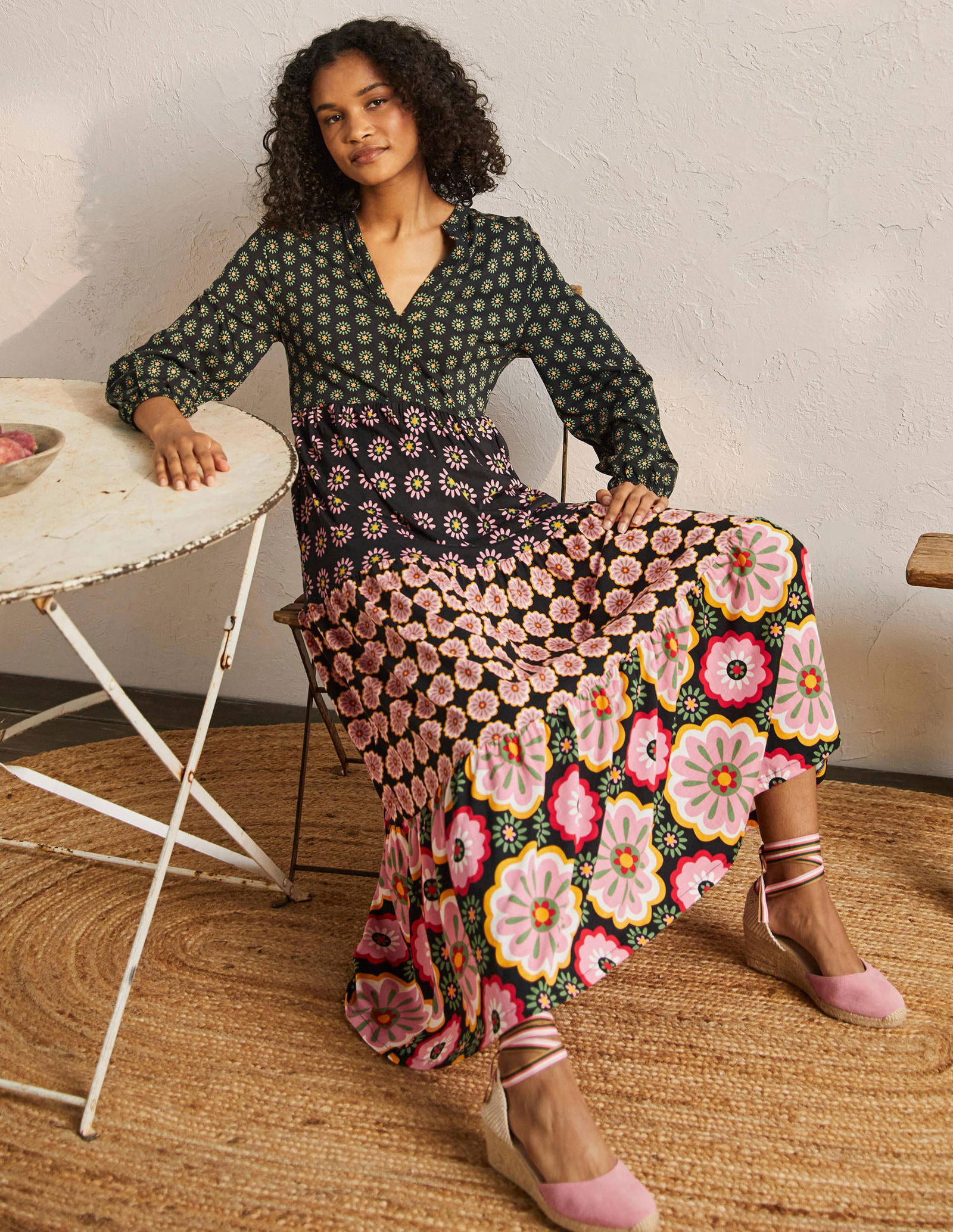 boden tiered jersey maxi dress 60% off 4thofJulySale2023