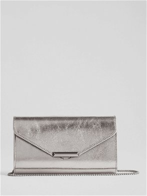 Jacquemus silver Leather La Pochette Clutch Bag
