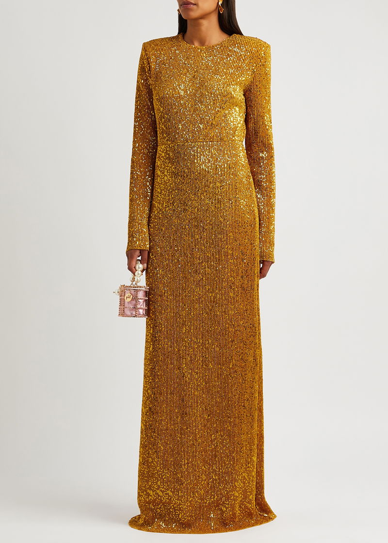 STINE GOYA Carson Sequin-Embellished Gown | endource