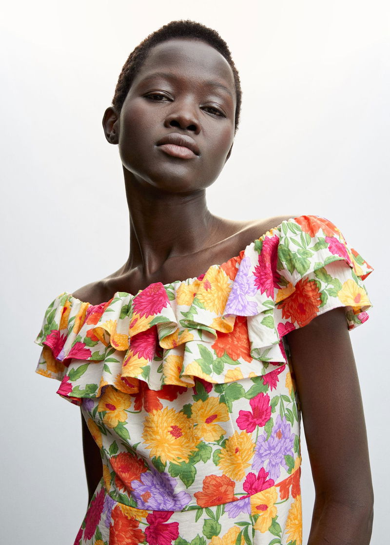 mango short ruffle dress MANGO Short Ruffled Dress