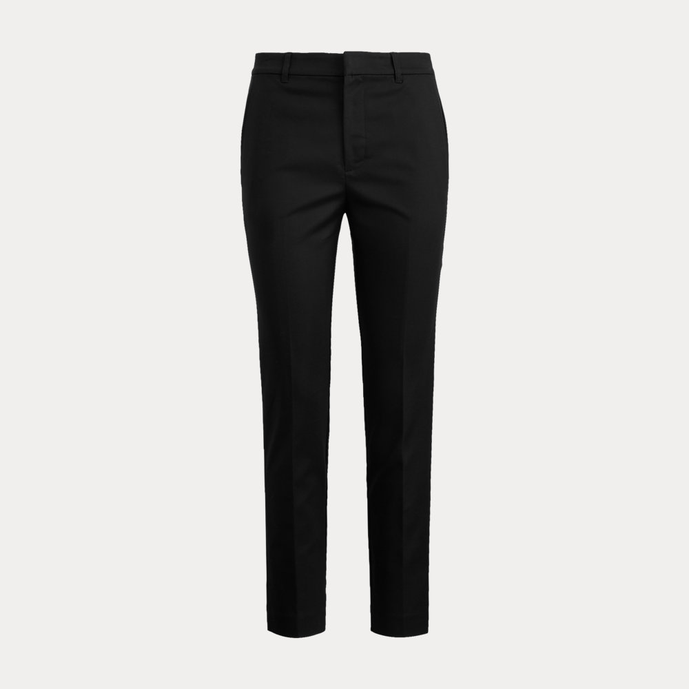 LAUREN RALPH LAUREN Double-Faced Stretch Cotton Trouser | Endource