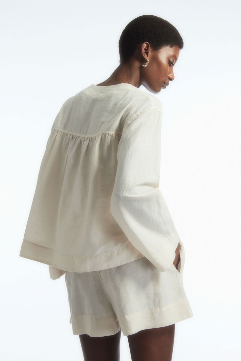 v neck linen top