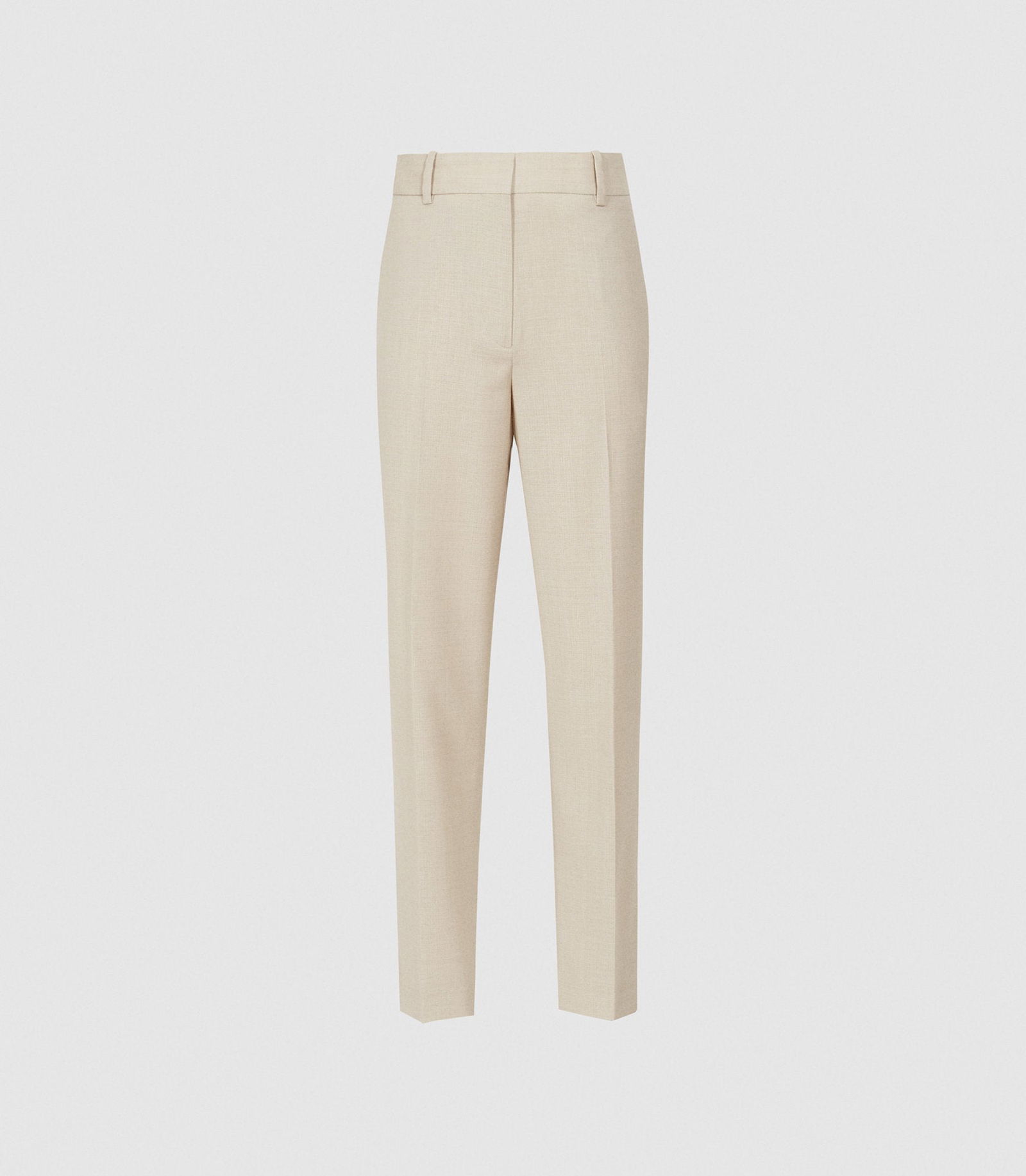 REISS Tanya Wool Blend Tailored Trousers in Stone | Endource