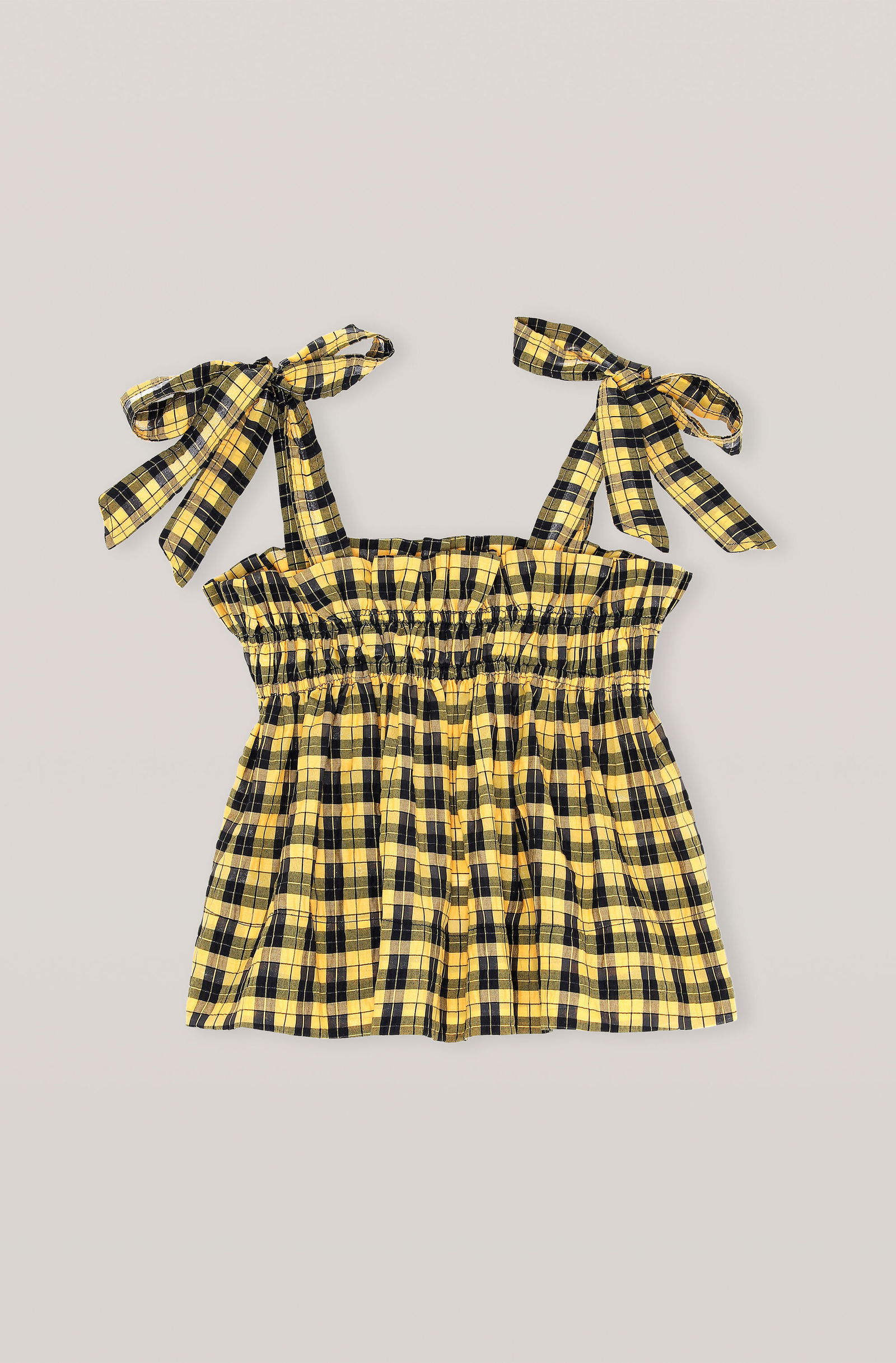GANNI Seersucker Check Top | endource
