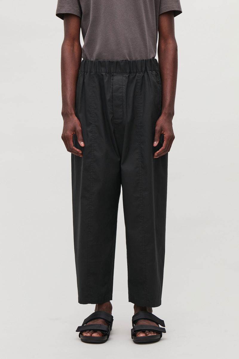 COS Elasticated Barrel-Leg Trousers | Endource