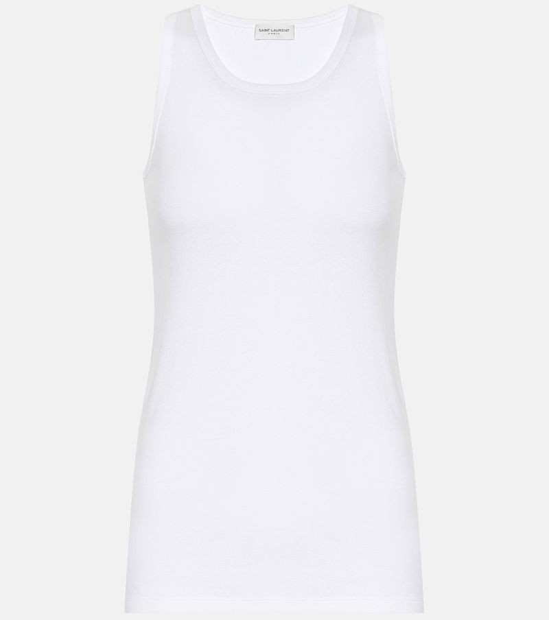 Sheer tank top in jersey, Saint Laurent