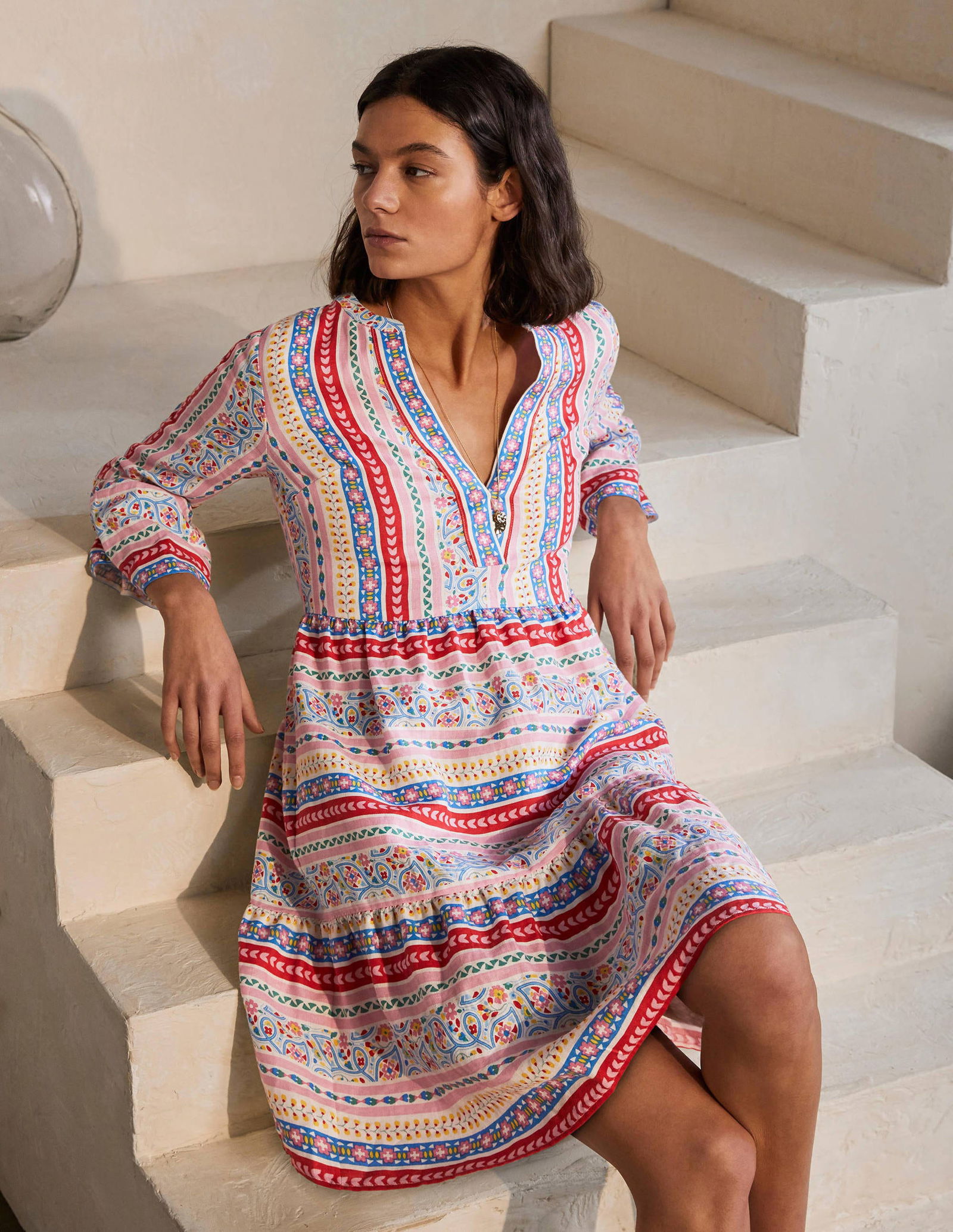 boden relaxed linen tiered dress Boden | Dresses | Boden Relaxed Linen Tiered Dress