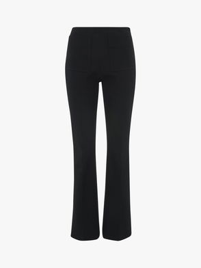 WHISTLES Gracy Kick Flare Trousers in Black