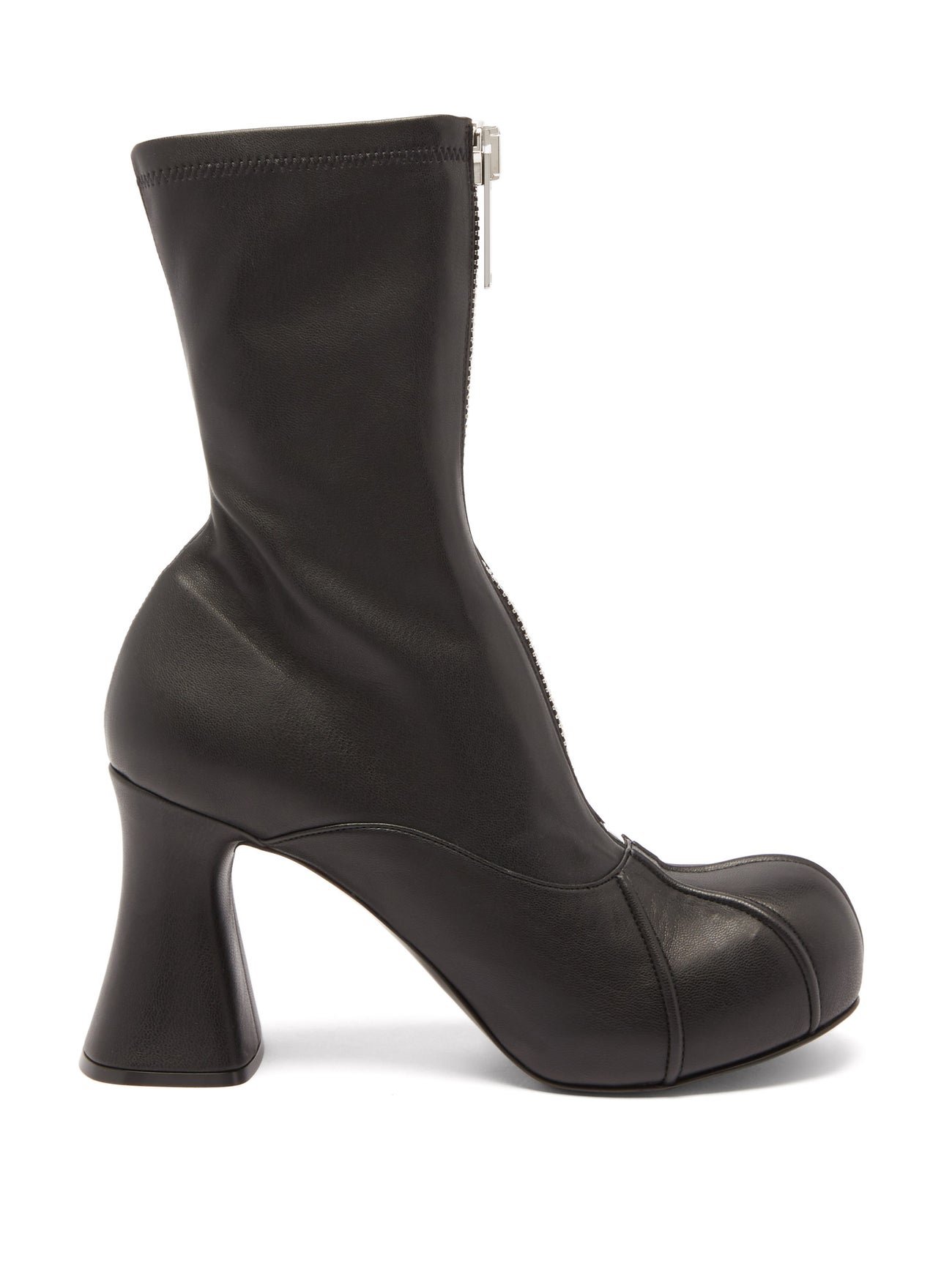 STELLA MCCARTNEY Groove Zipped Platform Ankle Boots in Black
