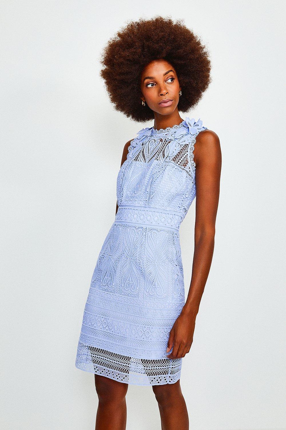KAREN MILLEN Chemical Lace Sleeveless Dress | endource