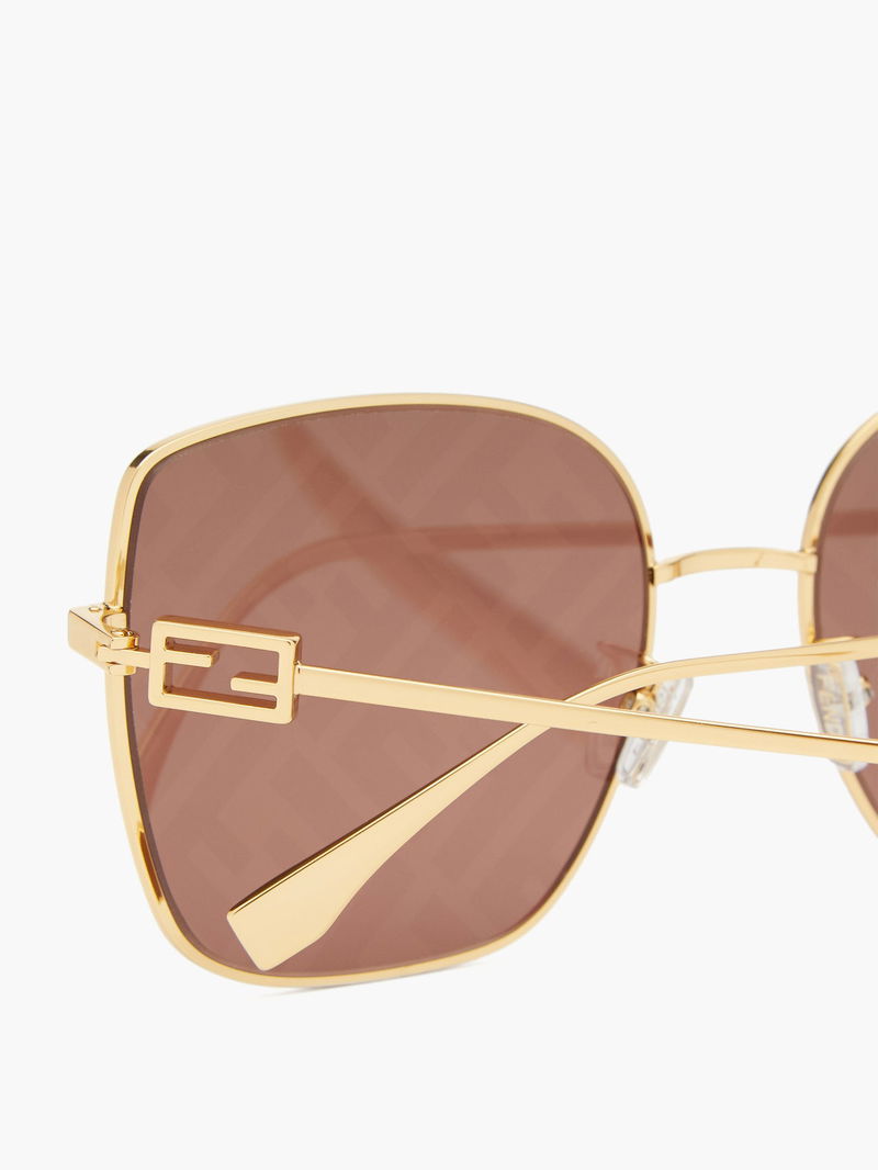FENDI Baguette Butterfly FF-Lens Metal Sunglasses | endource display picture 2