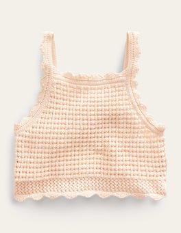 BODEN Mock Crochet Top in Dorset Cream | endource