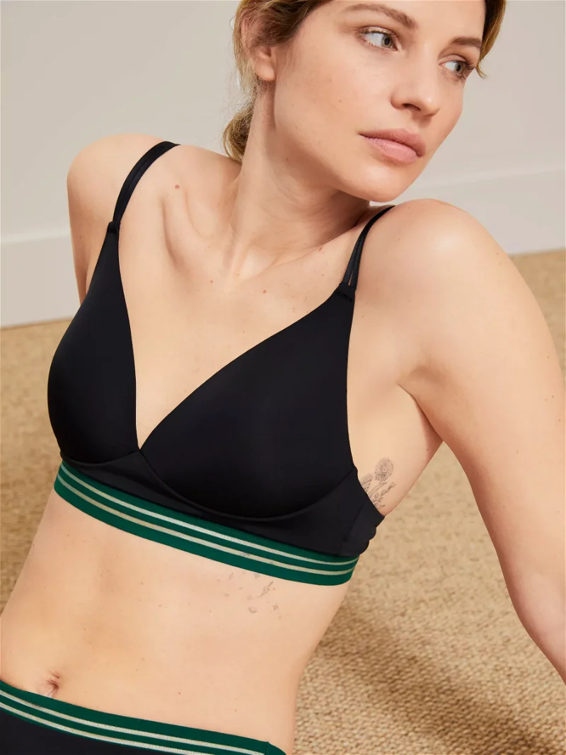 John Lewis ANYDAY Robyn Non Wired Bra, Pack of 2, Black/Black at John Lewis  & Partners