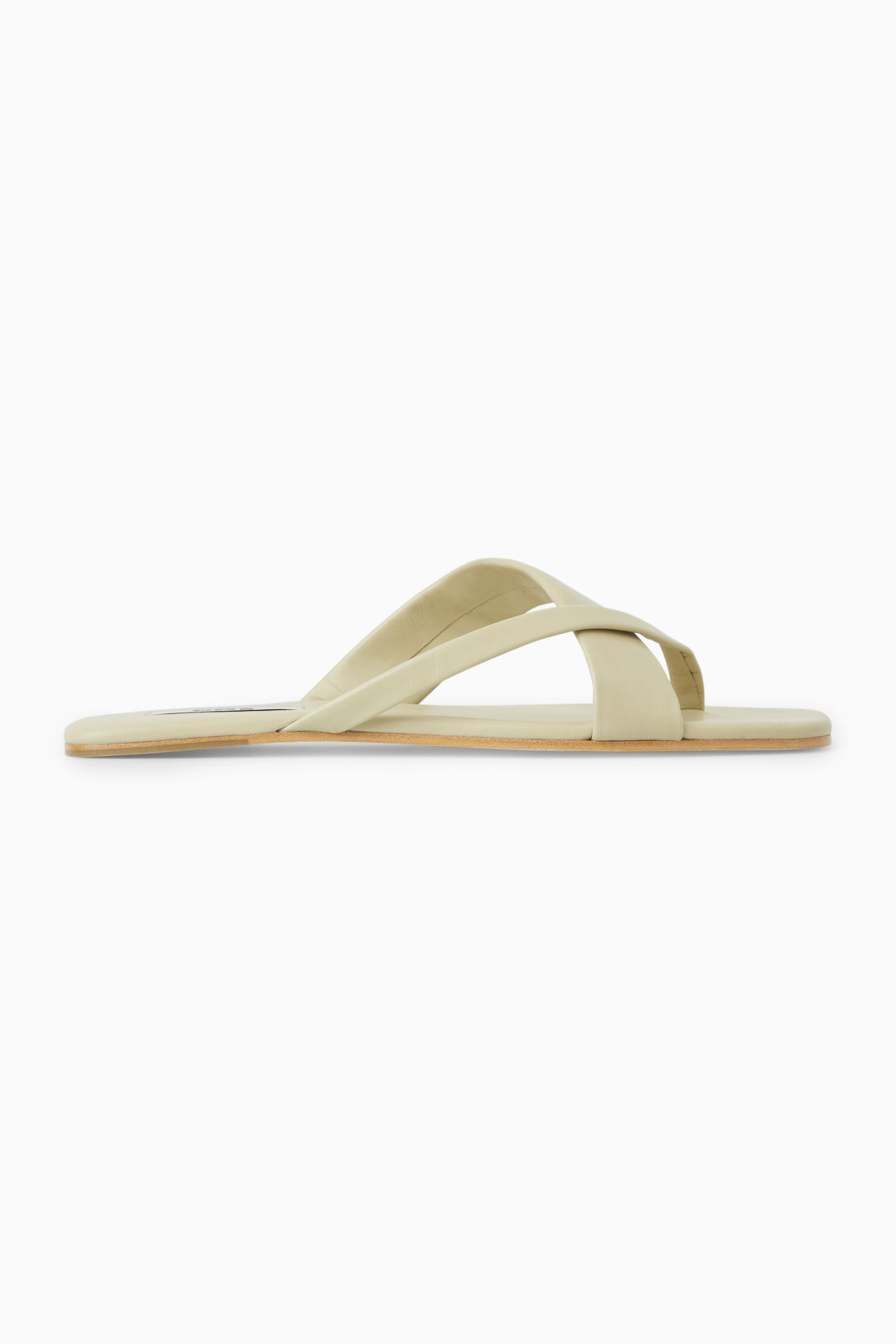 COS Leather Flip Flops in BEIGE | Endource