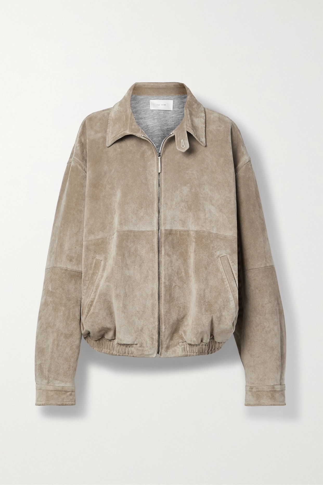 THE ROW Roanna Oversized Suede Bomber Jacket | endource