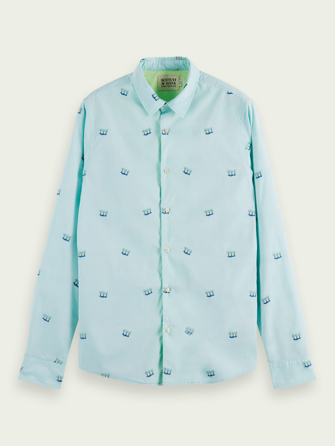 SCOTCH & SODA Slim-Fit Fine Corduroy Shirt In Night