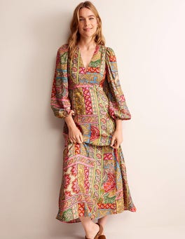 BODEN Blouson Sleeve Maxi Tea Dress | endource