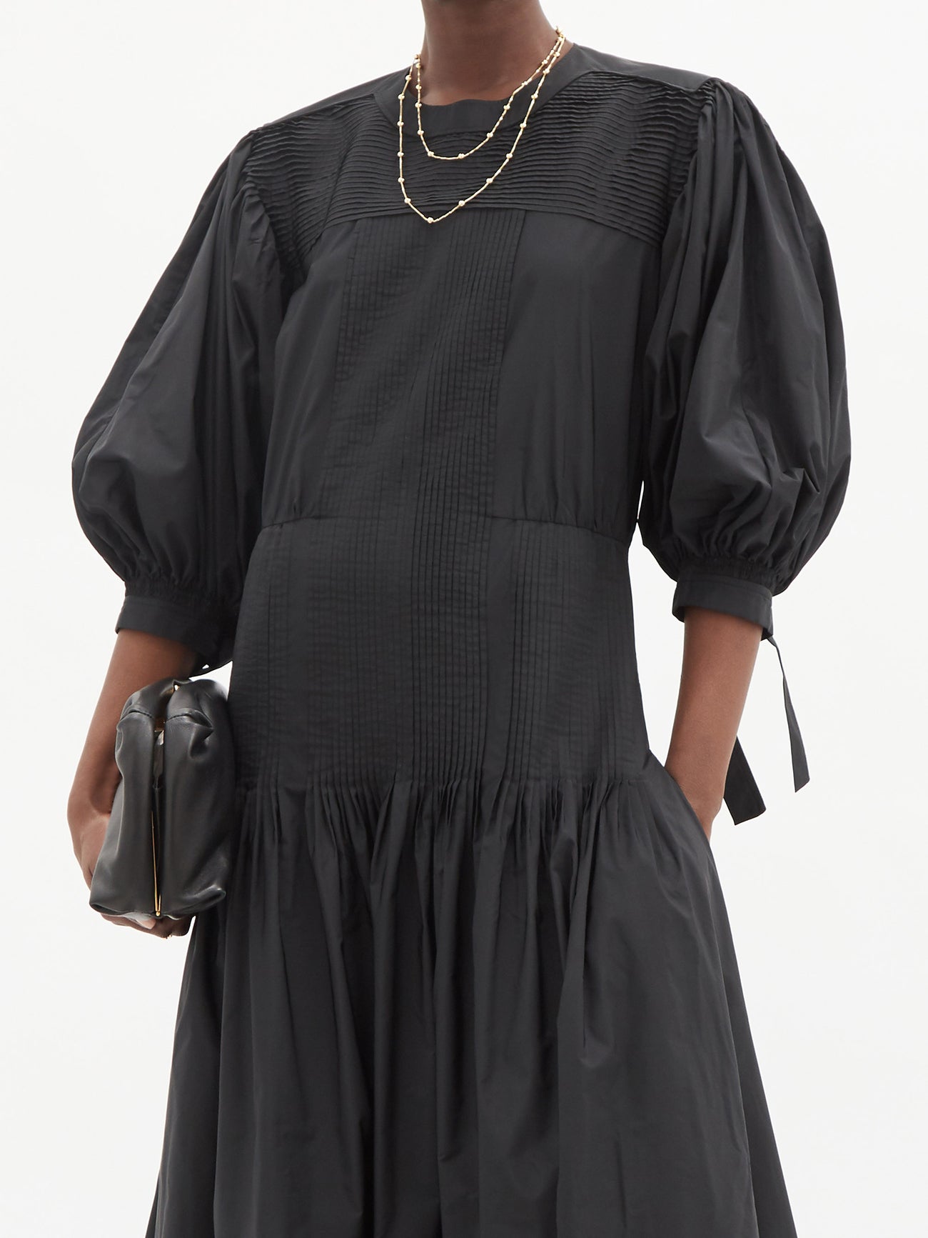jil sander pleated taffeta maxi dress Jil Sander Belted Pliss Taffeta Maxi Dress