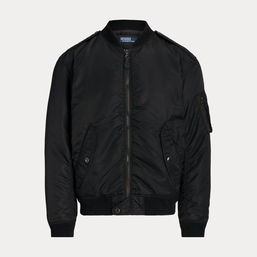 POLO RALPH LAUREN Down Bomber Jacket in Black | Endource