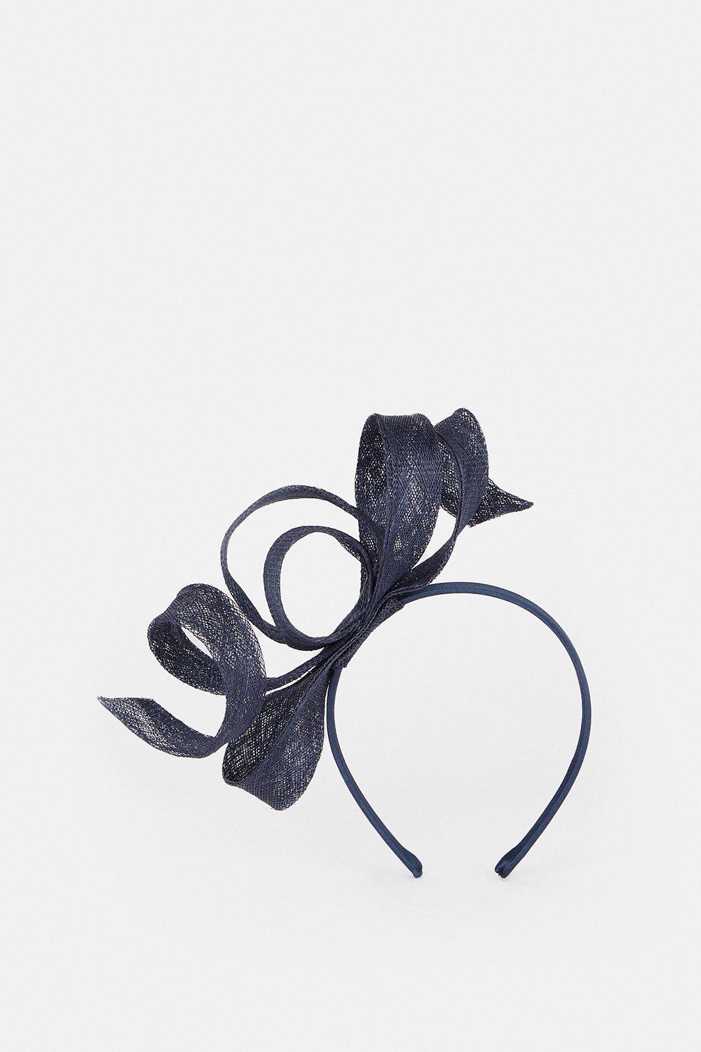 KAREN MILLEN Spiral Headband Fascinator in Midnight Endource