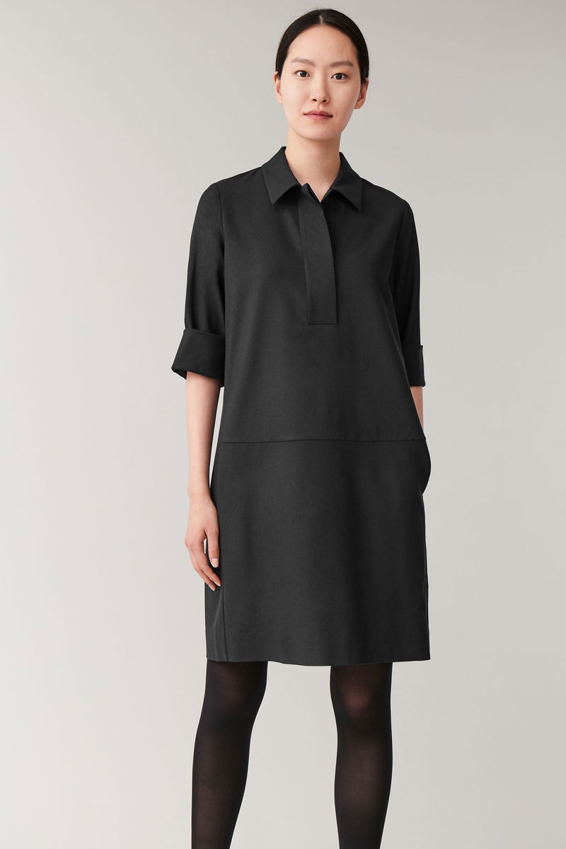 cos wool mix shirt dress COS Wool Mix Shirt Dress