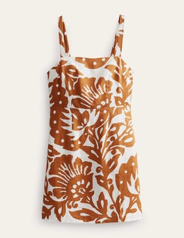 BODEN Strappy Linen Mini Dress | endource