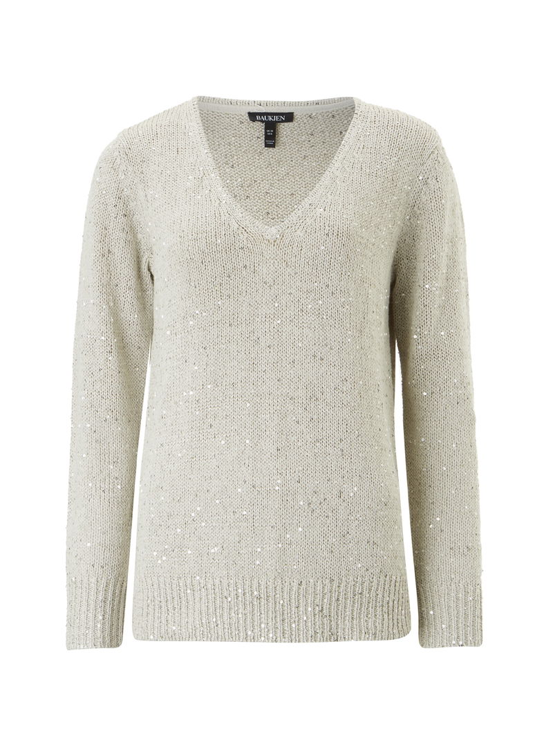 BAUKJEN Emelina V Neck Sequin Knit endource