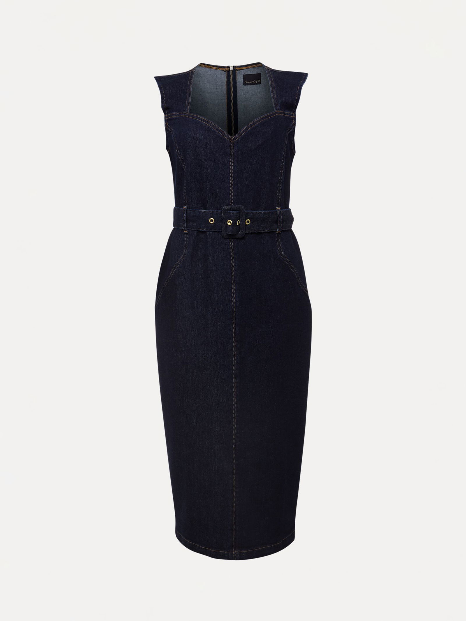 Bodycon Dress Fitted Black Denim Dress PHASE EIGHT Anwen Denim