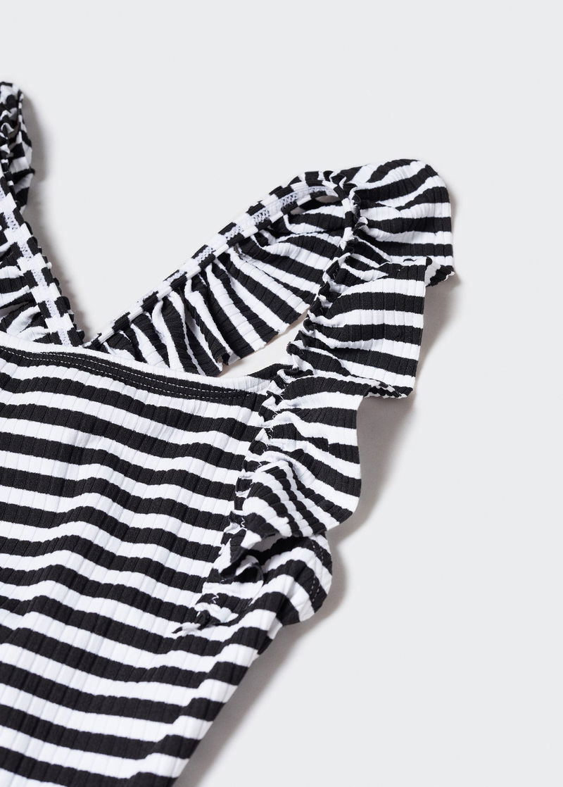 stripe ruffle swimsuit main image 1