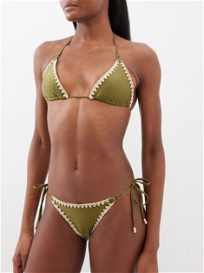 Junie Textured Knit Bikini Navy/Cream Online