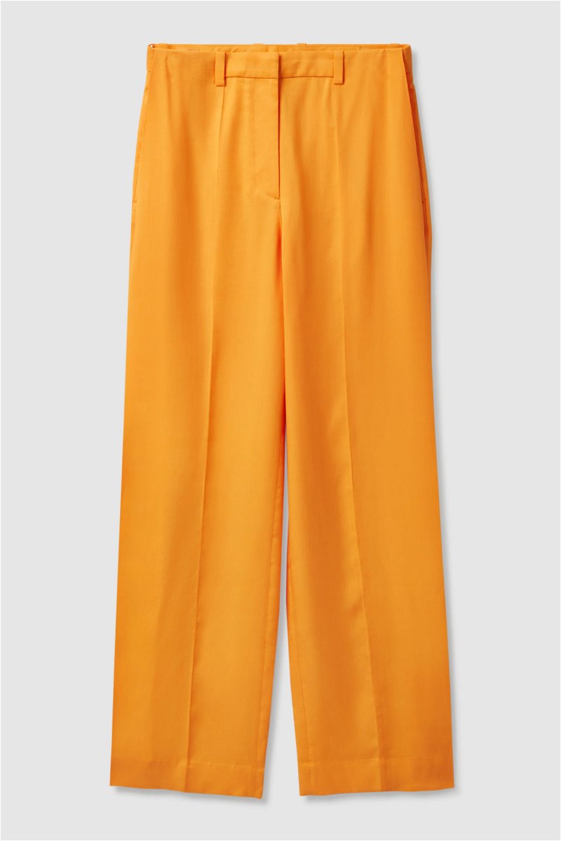 Trousers  Womens COS WIDE-LEG TAILORED TROUSERS BRIGHT ORANGE
