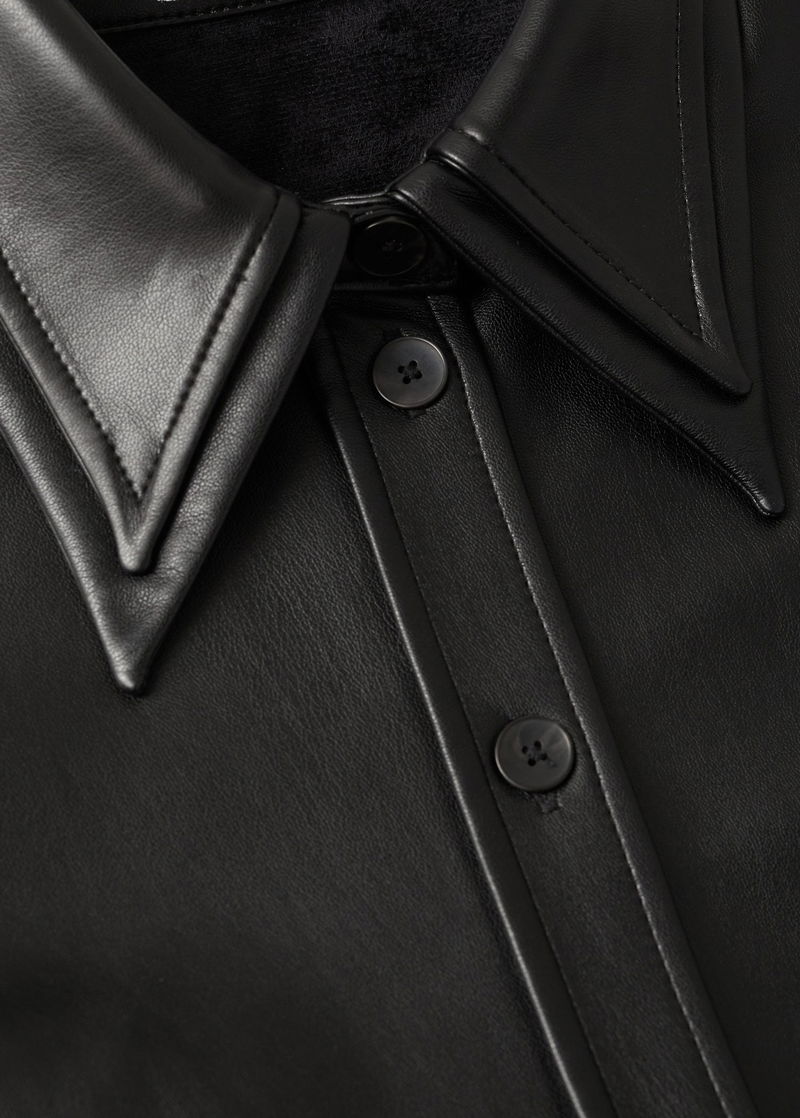 MANGO Faux-Leather Shirt Dress | endource MANGO Faux-Leather Shirt Dress | endource