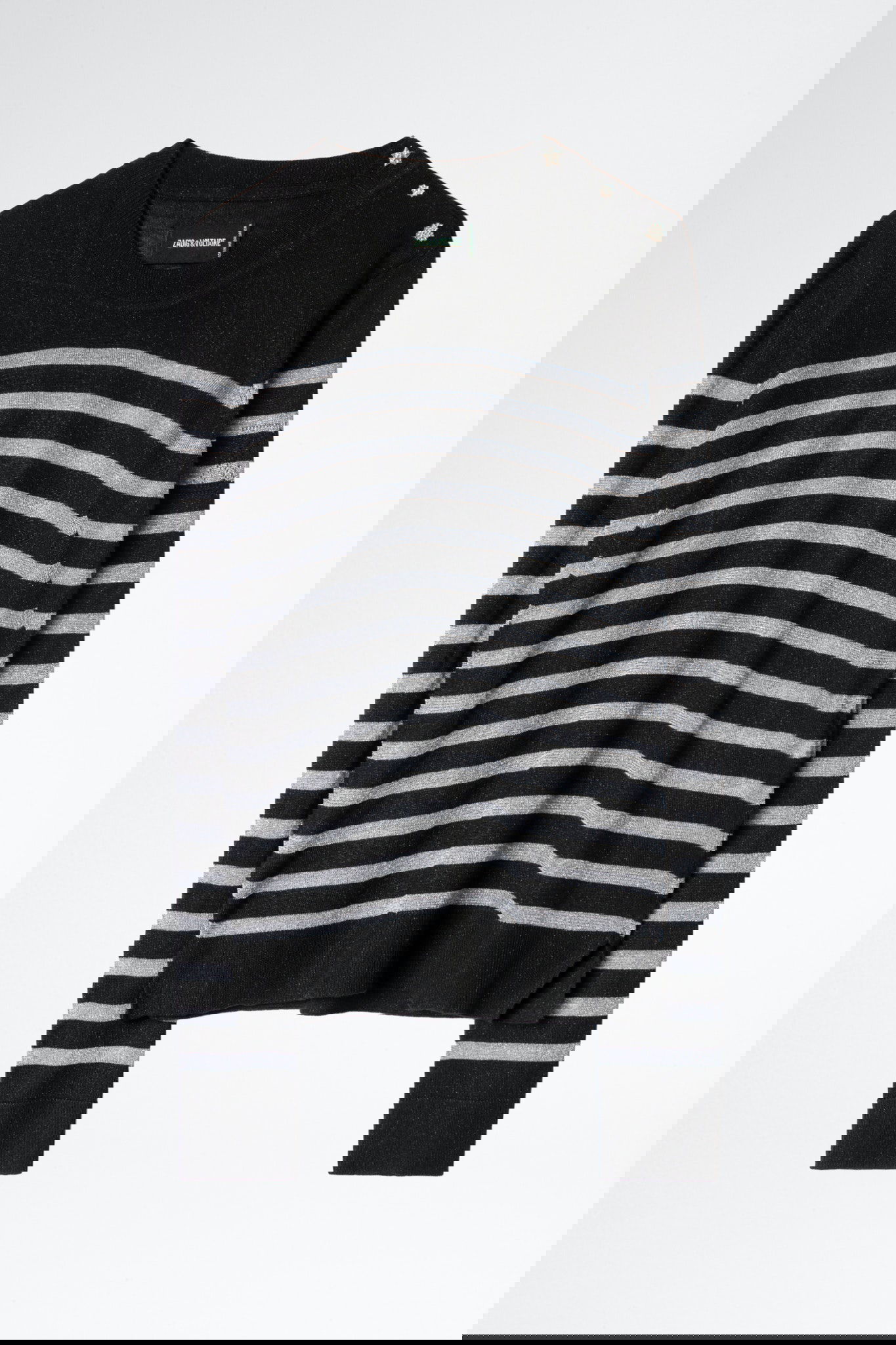 ZADIG & VOLTAIRE Miss Stripes Sweater in Black | endource