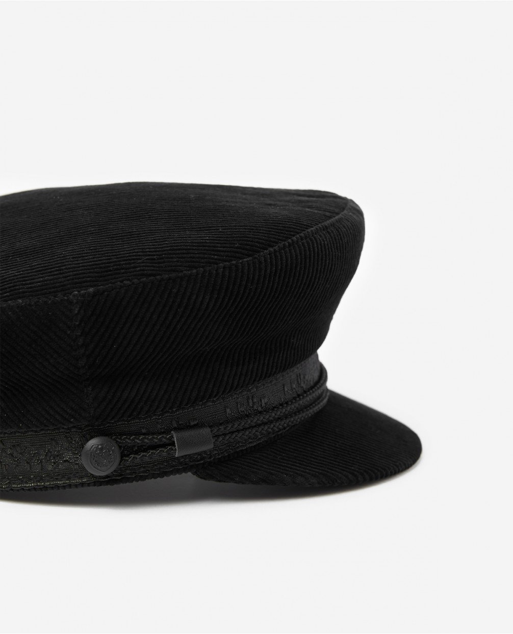 The kooples black velvet hat THE KOOPLES Ribbed Velvet Cap | endource main image 2