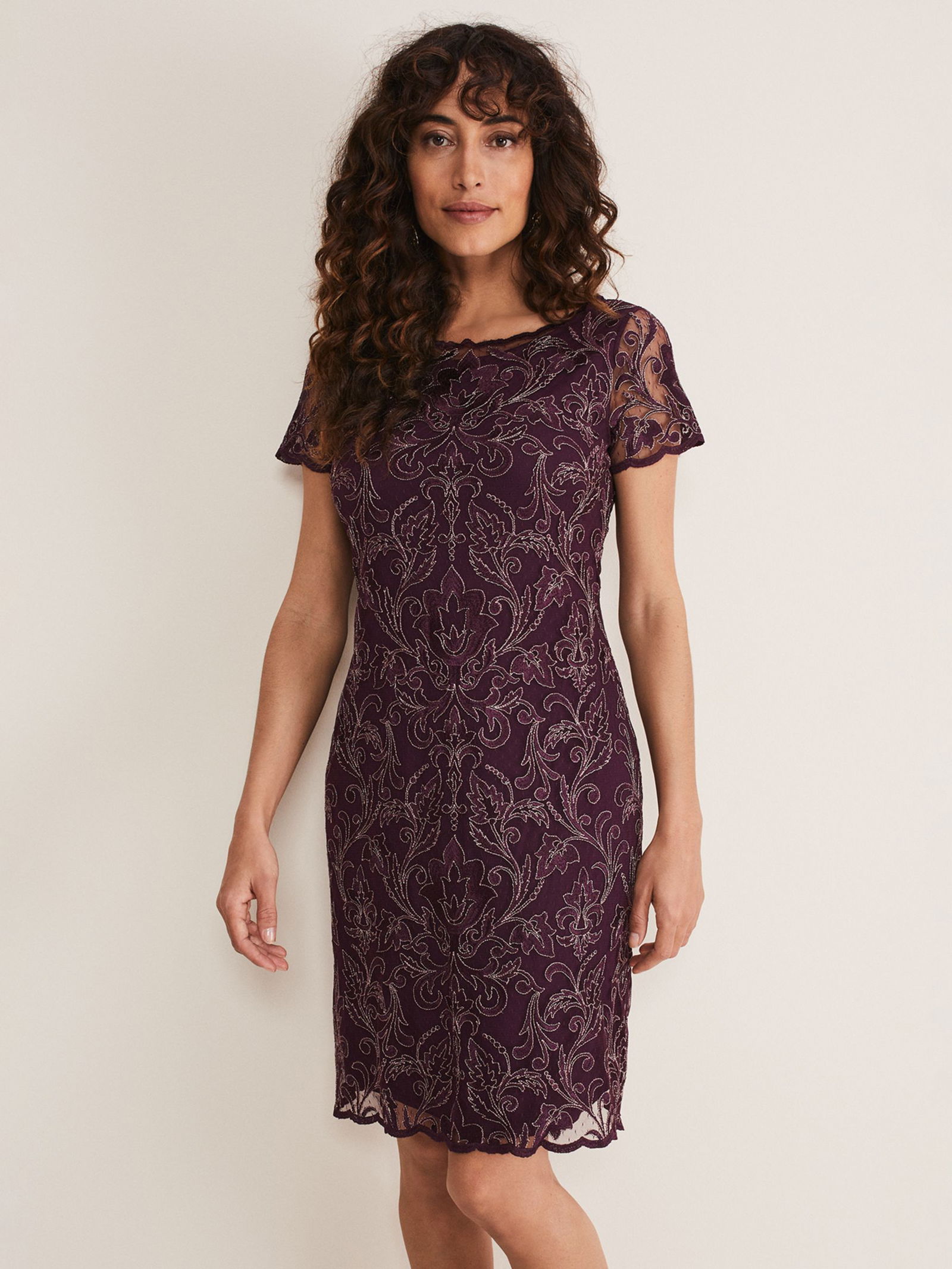 PHASE EIGHT Heather Embroidered Shift Dress endource