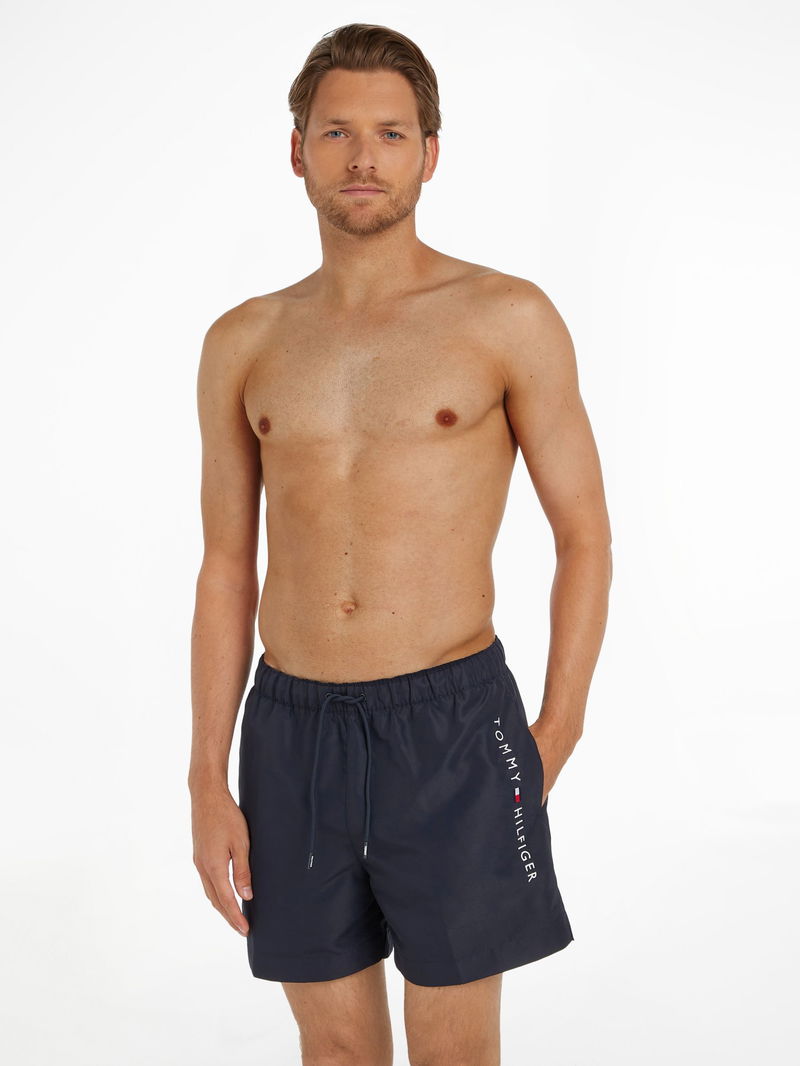 TOMMY HILFIGER Recycled Polyester Side Logo Swim Shorts endource