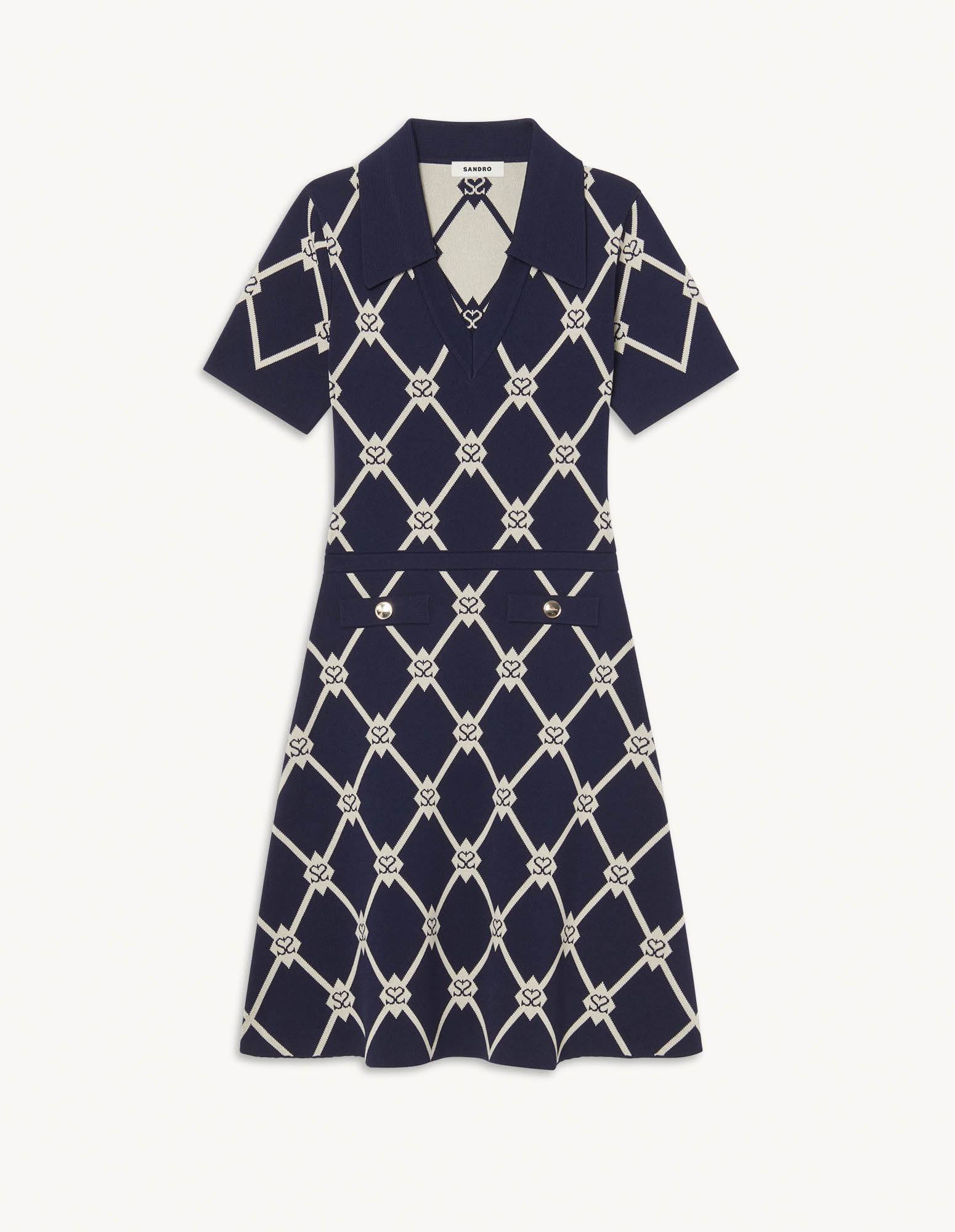 SANDRO Knit Polo Dress